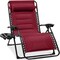 Best Choice Products Oversized Padded Zero Gravity Chair, Folding Outdoor Patio Recliner w/ Side Tray
